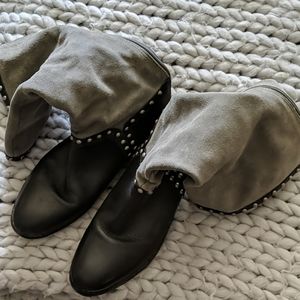 Matisse suede leather studded Moto boots